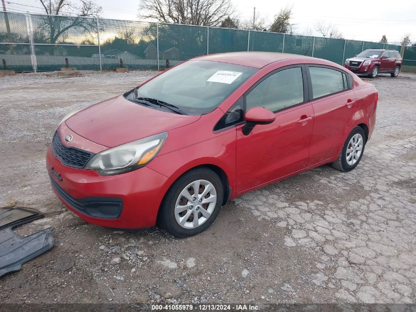 VIN KNADM4A37E6327597 2014 KIA Rio, LX no.2