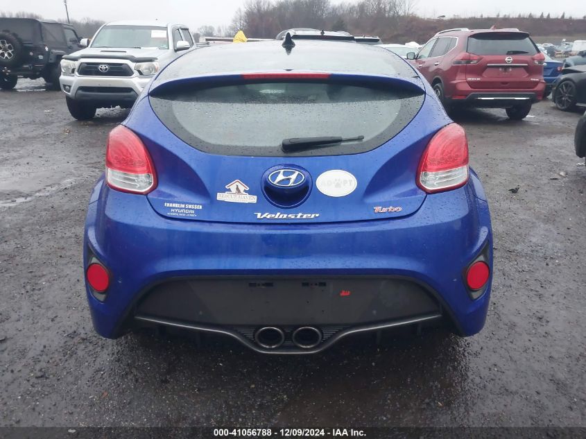 2013 Hyundai Veloster Turbo W/Black VIN: KMHTC6AE6DU116055 Lot: 41056788