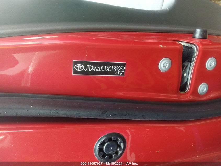 2010 TOYOTA PRIUS VIN: JTDKN3DU1A0189252