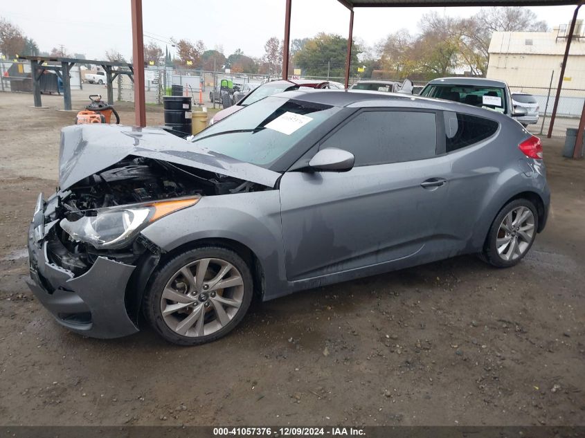 2016 Hyundai Veloster VIN: KMHTC6AD8GU295579 Lot: 41057376