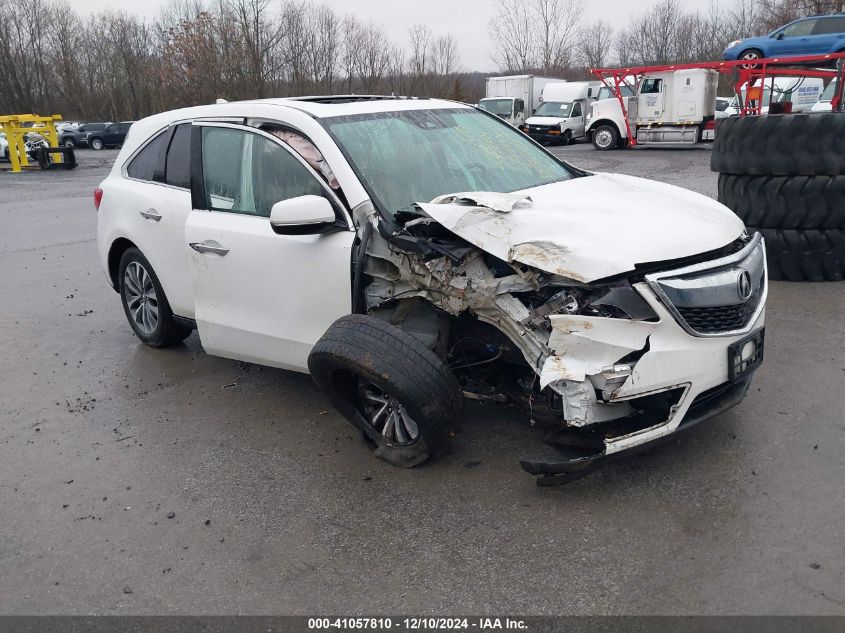 VIN 5FRYD4H49GB050735 2016 Acura MDX, Technology... no.1