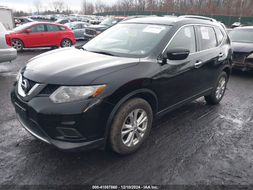 VIN KNMAT2MV7FP548414 2015 Nissan Rogue, SV no.2