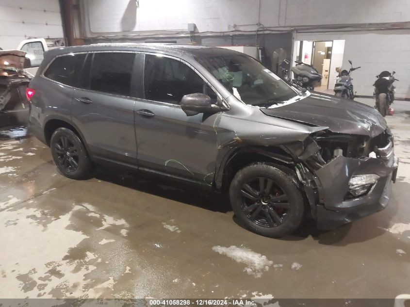 VIN 5FNYF6H58HB094209 2017 Honda Pilot, Ex-L no.1