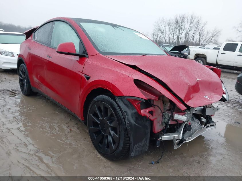 2021 TESLA MODEL Y LONG RANGE DUAL MOTOR ALL-WHEEL DRIVE - 5YJYGDEE6MF300014