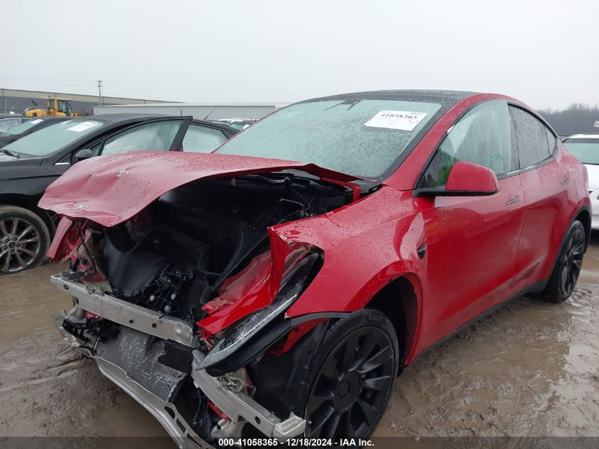 2021 TESLA MODEL Y LONG RANGE DUAL MOTOR ALL-WHEEL DRIVE - 5YJYGDEE6MF300014