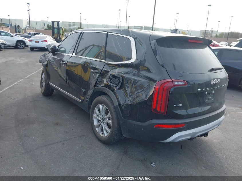 VIN 5XYP2DHC8NG251039 2022 KIA Telluride, LX no.3