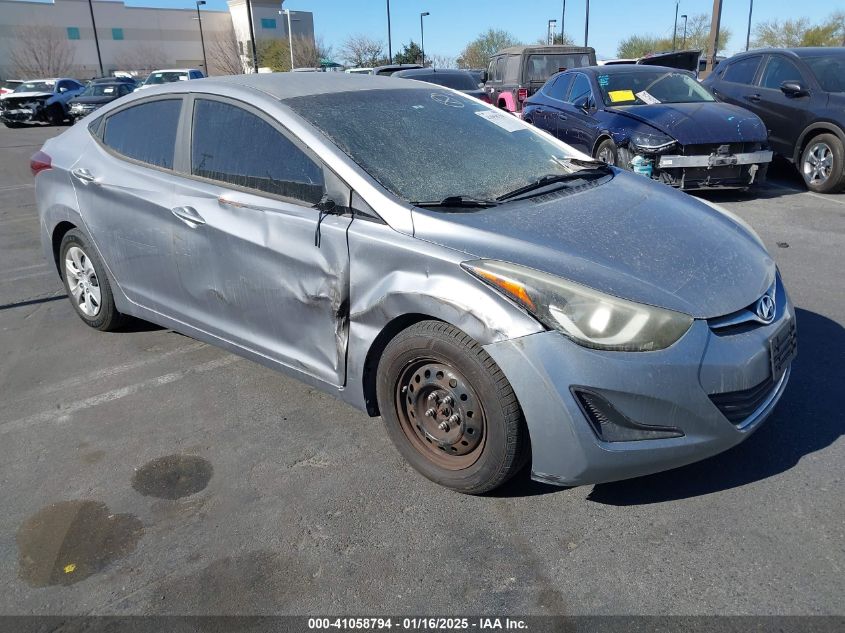 VIN 5NPDH4AE6GH706494 2016 Hyundai Elantra, SE no.1