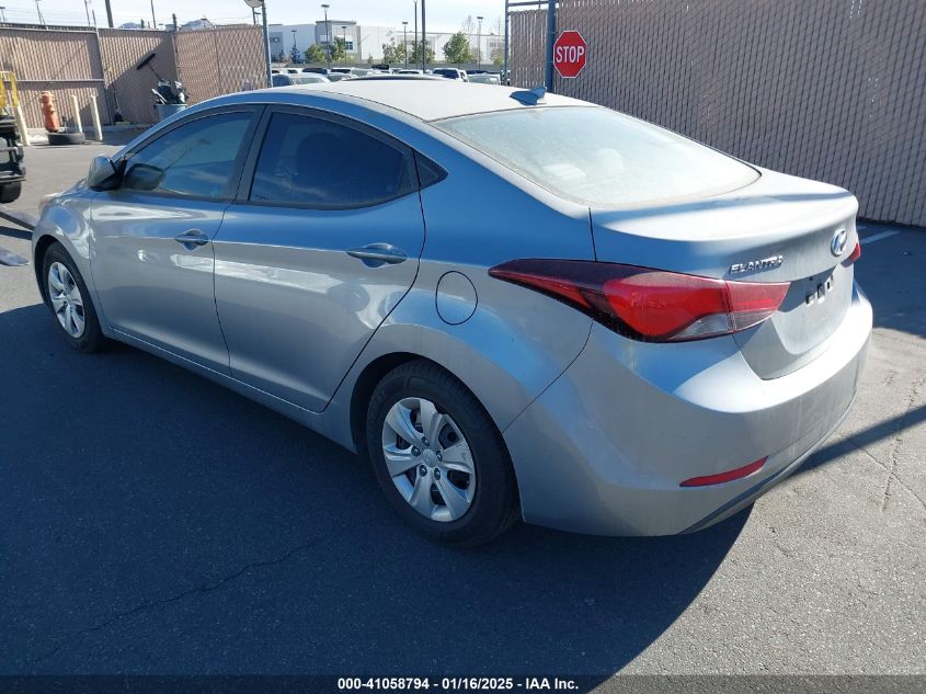 VIN 5NPDH4AE6GH706494 2016 Hyundai Elantra, SE no.3