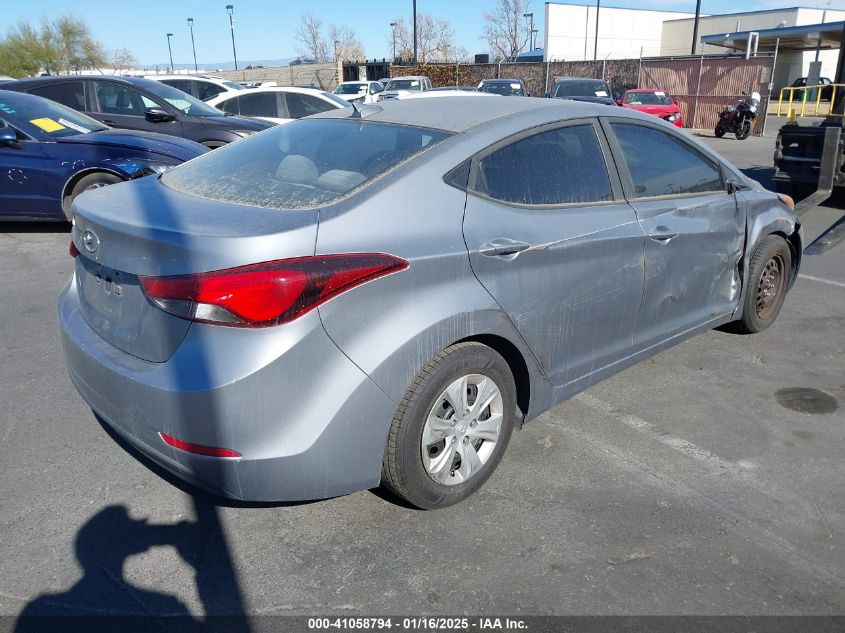 VIN 5NPDH4AE6GH706494 2016 Hyundai Elantra, SE no.4