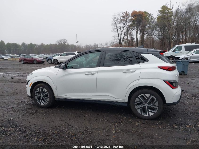 VIN KM8K23AG9NU144576 2022 Hyundai Kona, Electric Sel no.14