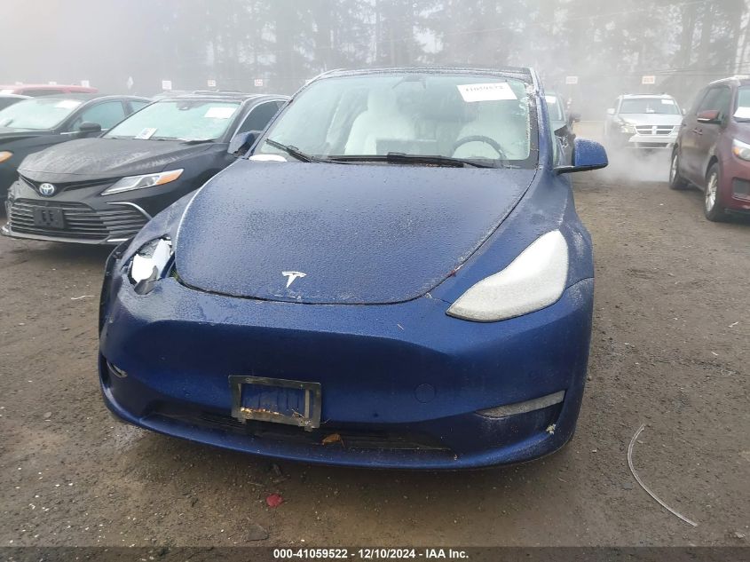 2021 Tesla Model Y Long Range Dual Motor All-Wheel Drive VIN: 5YJYGAEE1MF216147 Lot: 41059522