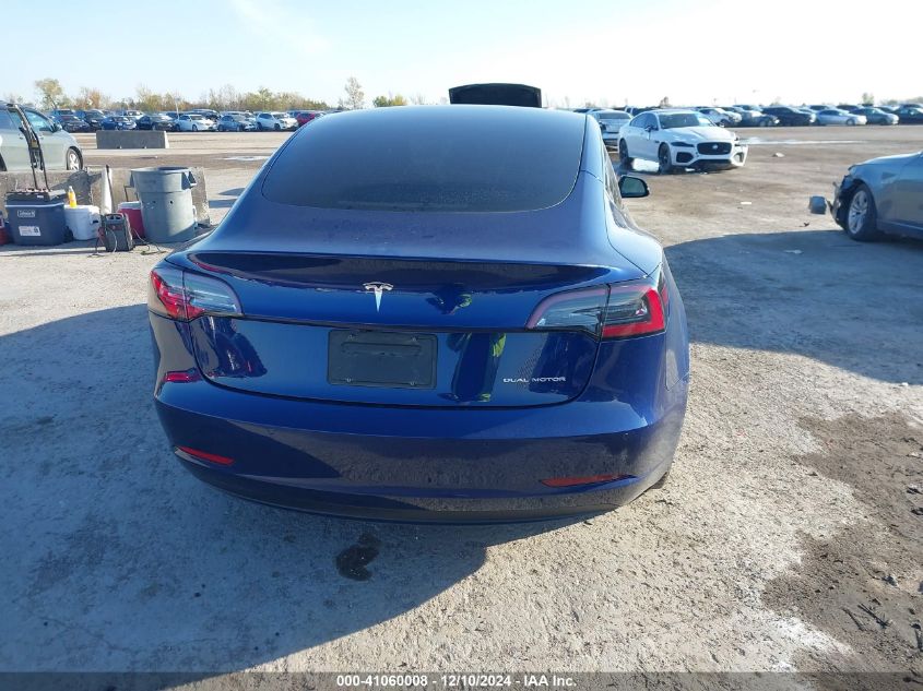 2022 Tesla Model 3 Long Range Dual Motor All-Wheel Drive VIN: 5YJ3E1EB7NF337577 Lot: 41060008