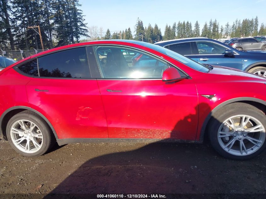 2020 Tesla Model Y Long Range Dual Motor All-Wheel Drive/Performance Dual Motor All-Wheel Drive VIN: 5YJYGDEF5LF022956 Lot: 41060110