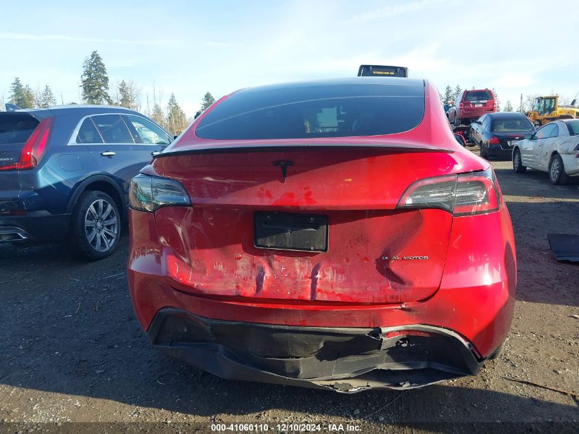 2020 Tesla Model Y Long Range Dual Motor All-Wheel Drive/Performance Dual Motor All-Wheel Drive VIN: 5YJYGDEF5LF022956 Lot: 41060110