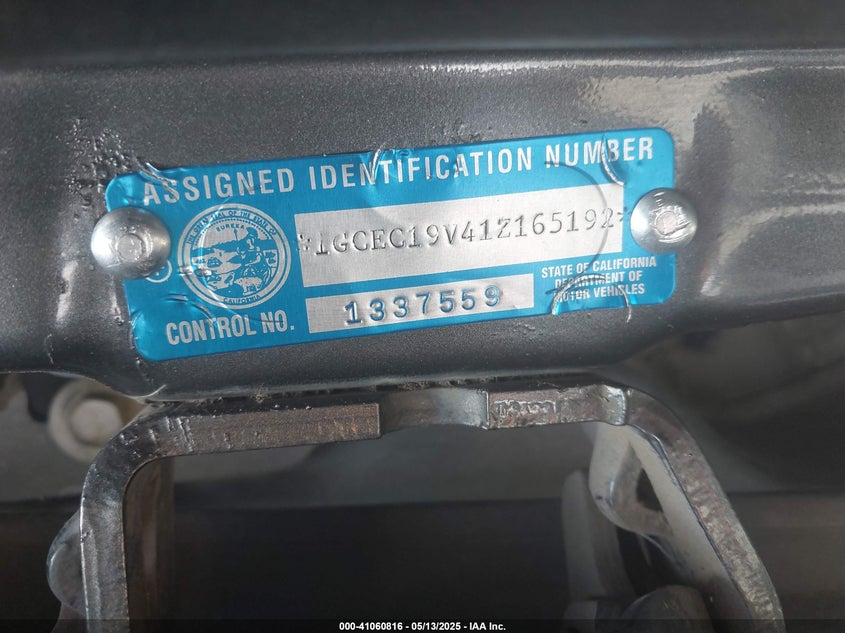 2001 Chevrolet Silverado 1500 VIN: 1GCEC19V41Z165192 Lot: 41060816