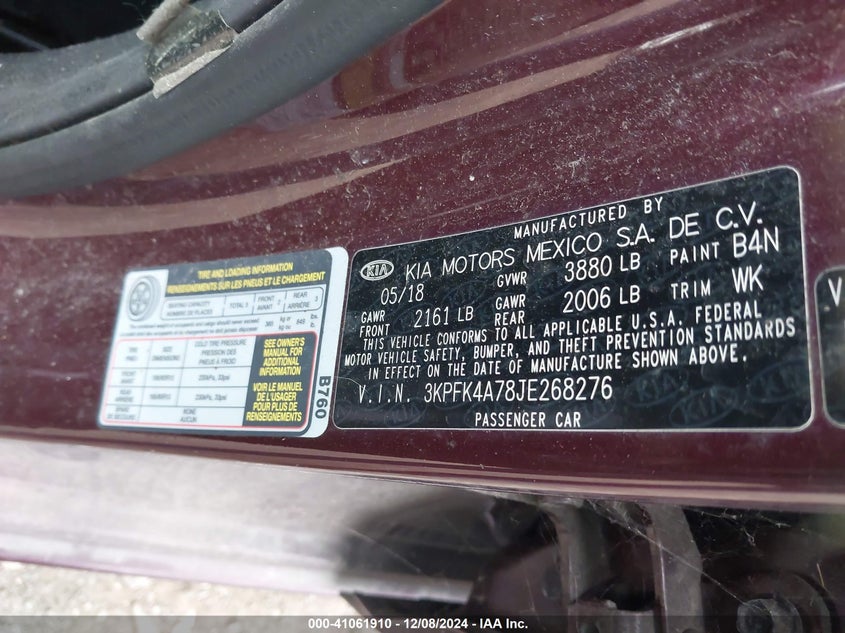 2018 KIA FORTE LX - 3KPFK4A78JE268276