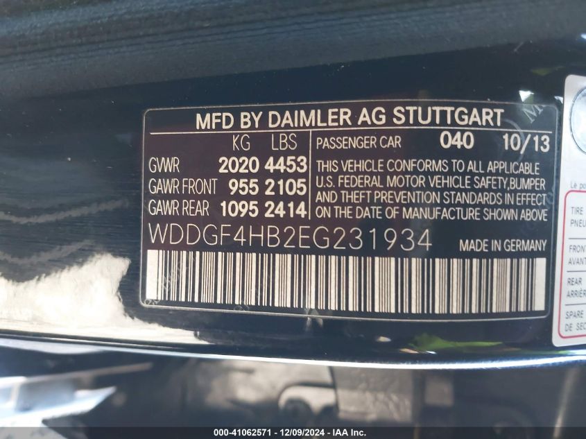 VIN WDDGF4HB2EG231934 2014 MERCEDES-BENZ C 250 no.9