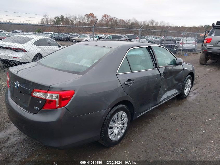 VIN 4T1BD1FK9EU100220 2014 Toyota Camry, Hybrid LE no.4