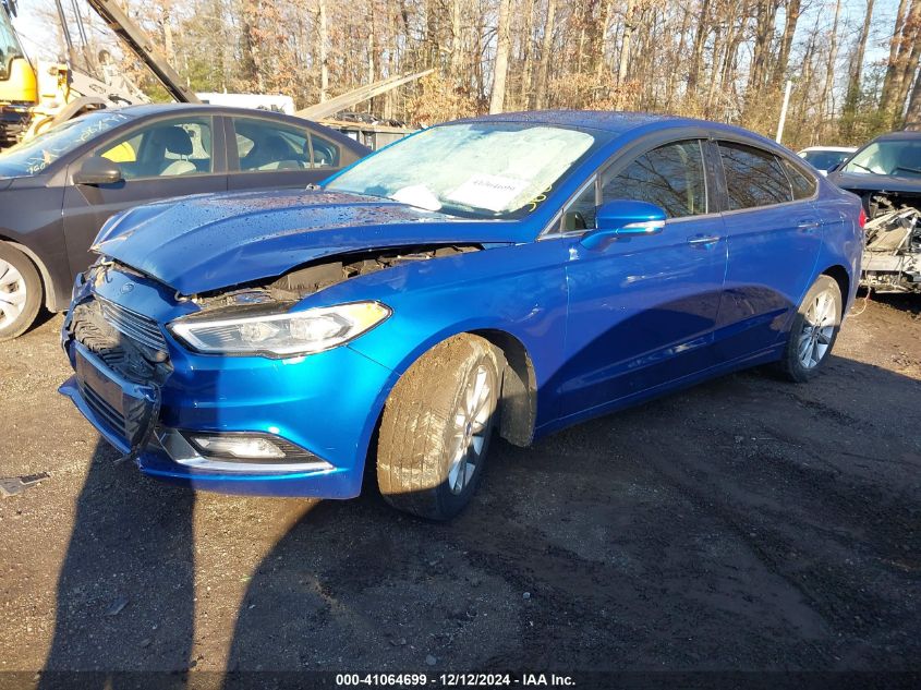 VIN 3FA6P0HD3HR143152 2017 Ford Fusion, SE no.2