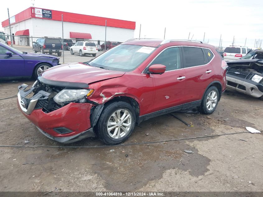 VIN KNMAT2MT4GP726599 2016 Nissan Rogue, SV no.2