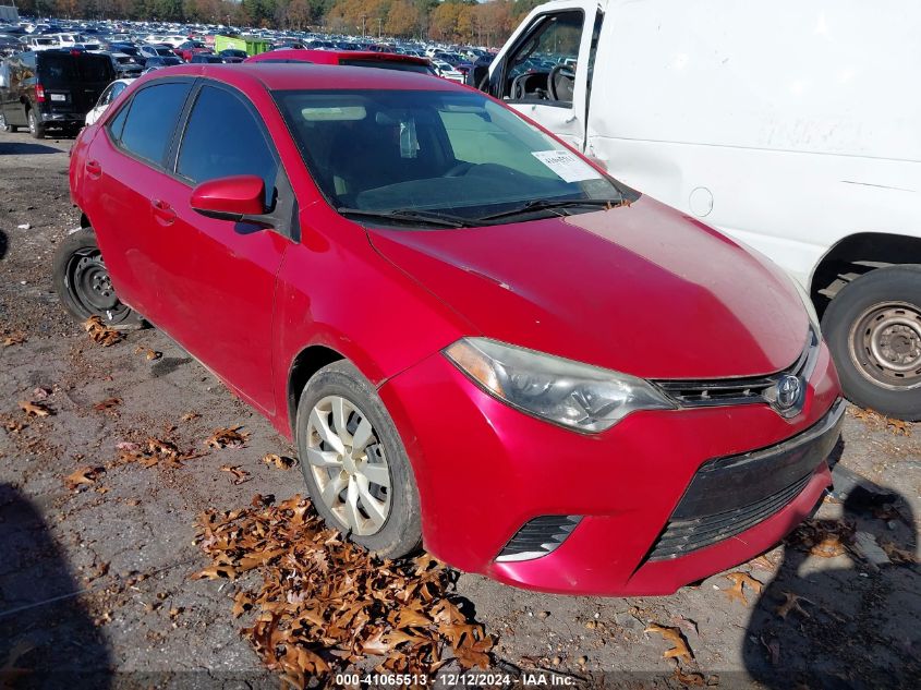 VIN 2T1BURHEXFC371716 2015 Toyota Corolla, LE no.1