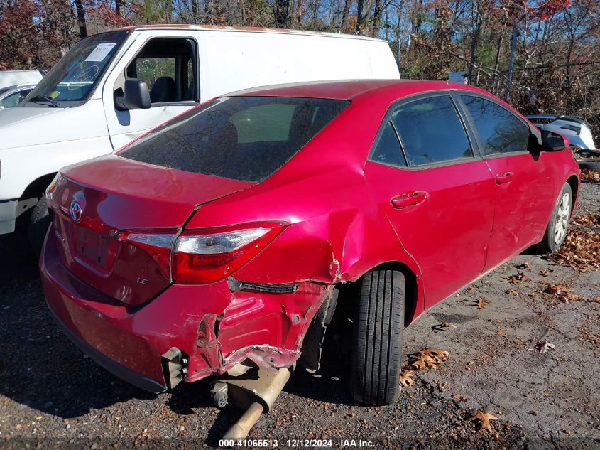 VIN 2T1BURHEXFC371716 2015 Toyota Corolla, LE no.4