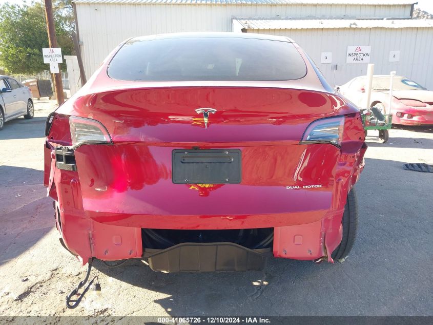 2024 Tesla Model Y Long Range Dual Motor All-Wheel Drive VIN: 7SAYGAEE2RF021118 Lot: 41065726