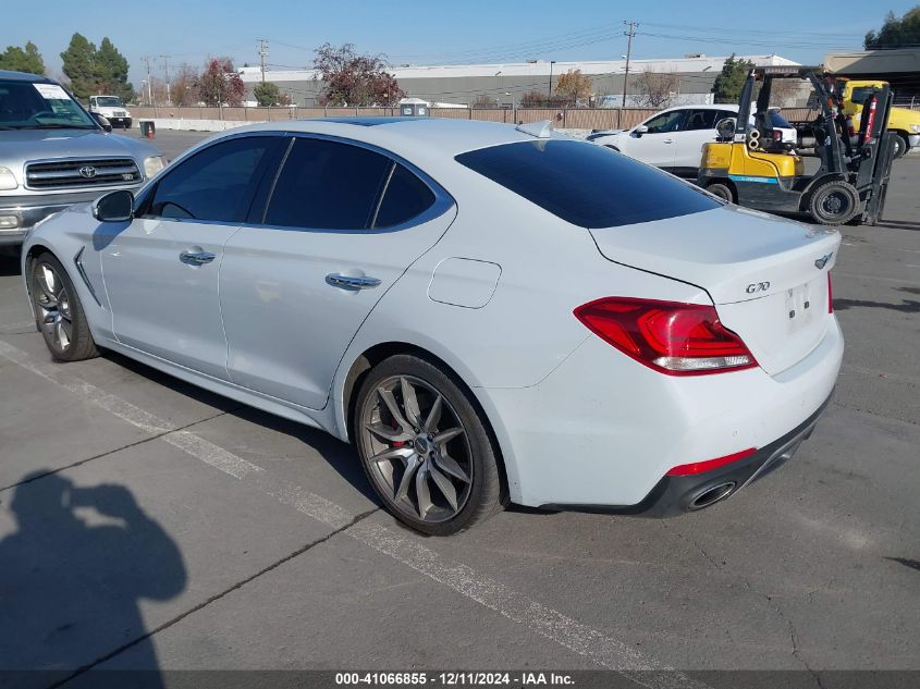 VIN KMTG74LE6KU023921 2019 GENESIS G70 no.3