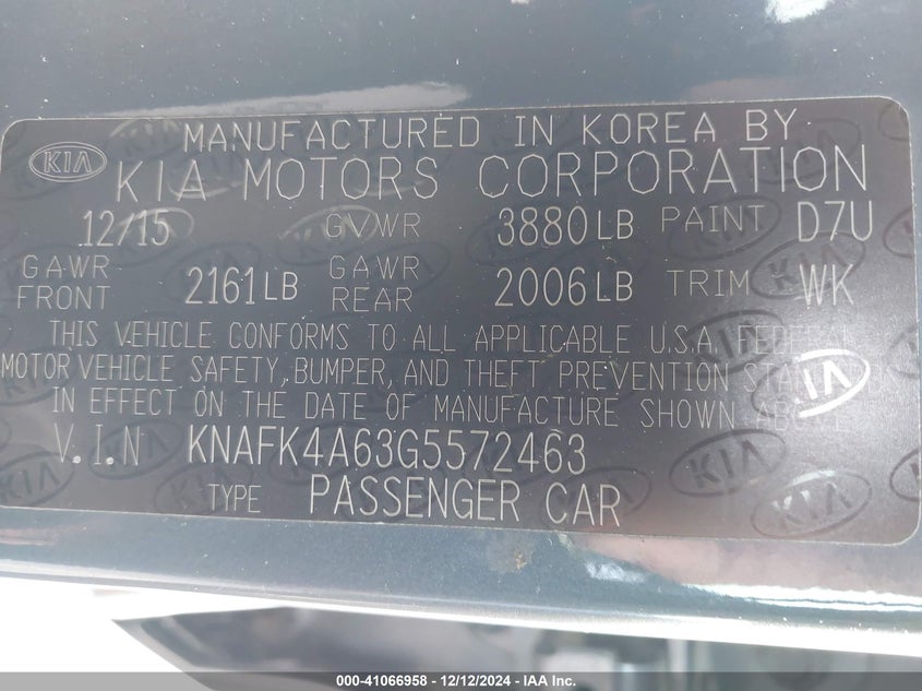 2016 KIA FORTE LX - KNAFK4A63G5572463