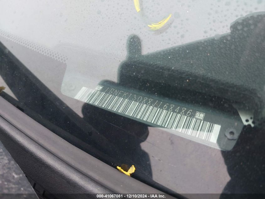 2008 Chevrolet Tahoe Lt VIN: 1GNFK13088J168486 Lot: 41067081