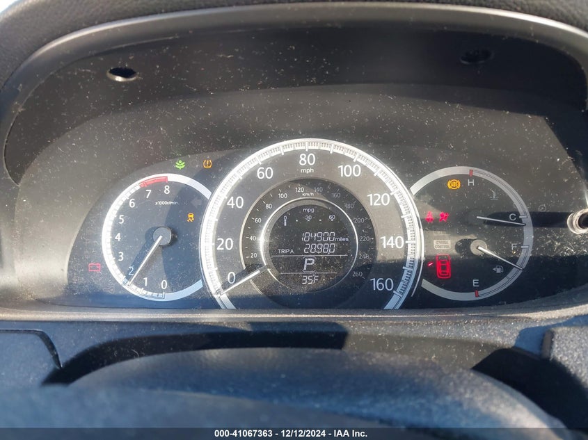 2014 HONDA ACCORD VIN: 1HGCR2F75EA044470