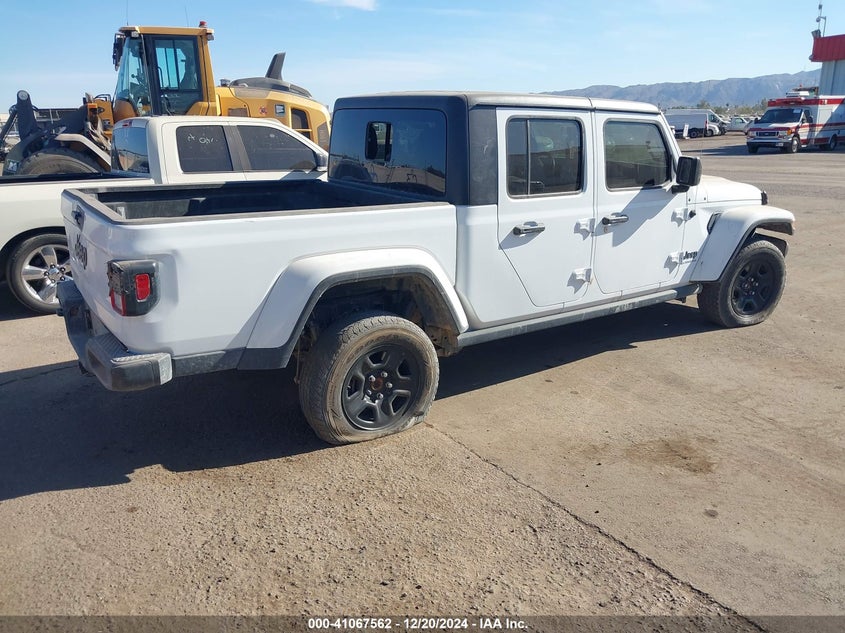 Vin: 1c6hjtagxnl143080, lot: 41557553, jeep gladiator willys 4x4 20224