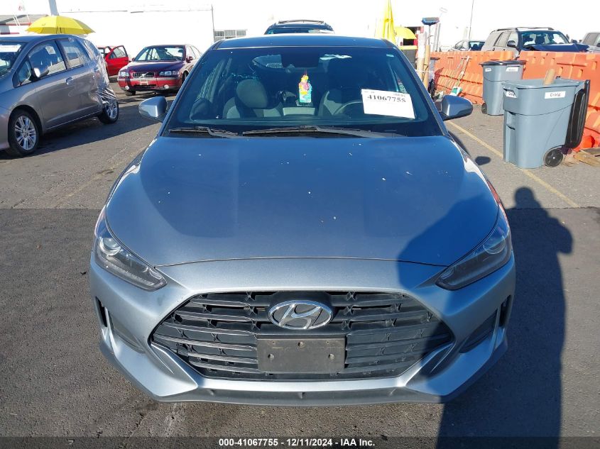 2019 Hyundai Veloster 2.0 VIN: KMHTG6AF3KU016733 Lot: 41067755