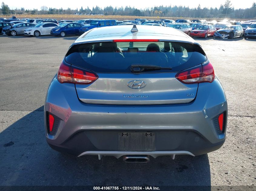 2019 Hyundai Veloster 2.0 VIN: KMHTG6AF3KU016733 Lot: 41067755