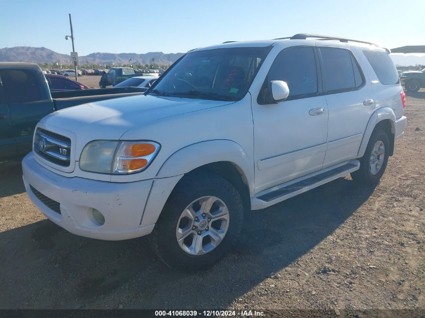 2003 Toyota Sequoia Limited V8 VIN: 5TDZT38A73S173187 Lot: 41068039