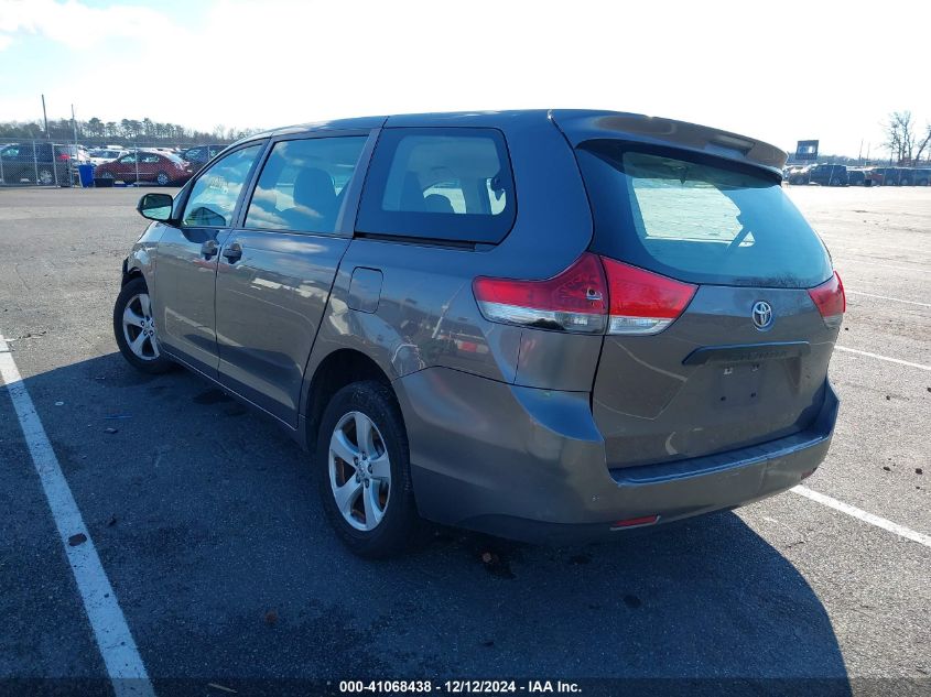 VIN 5TDZK3DC8DS286853 2013 Toyota Sienna, L V6 7 Pa... no.3