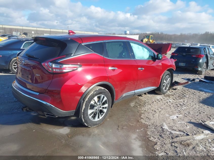 VIN 5N1AZ2MH7JN197562 2018 Nissan Murano, S no.4