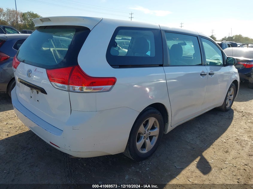 Vin: 5tdzk3dc0ds295546, lot: 41559573, toyota sienna l v6 7 passenger 20134