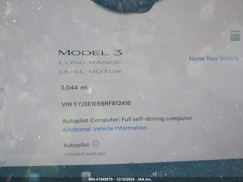 VIN 5YJ3E1EB6RF812416 2024 Tesla Model 3, Long Rang... no.15