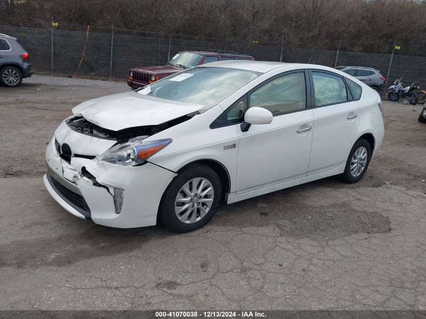 VIN JTDKN3DP2E3049225 2014 Toyota Prius, Plug-In Ba... no.2