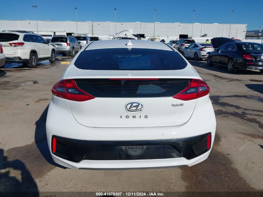 2017 Hyundai Ioniq Hybrid Sel VIN: KMHC75LC2HU019712 Lot: 41070307