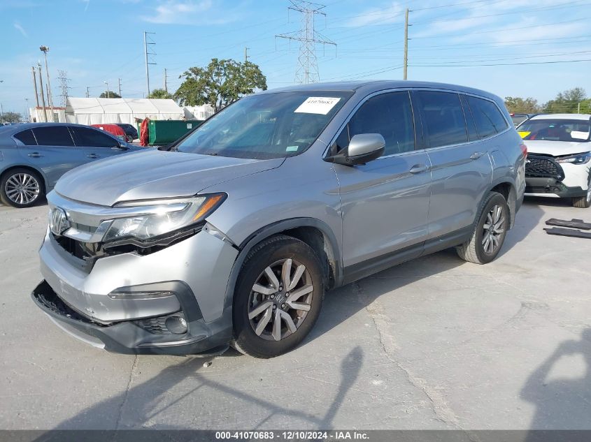 VIN 5FNYF5H51KB040333 2019 Honda Pilot, Ex-L no.2