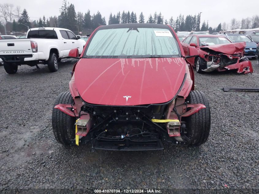 2023 Tesla Model Y Awd/Long Range Dual Motor All-Wheel Drive VIN: 7SAYGDEE1PF966222 Lot: 41070704