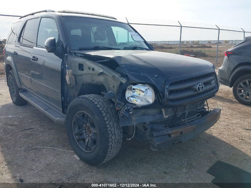 2003 Toyota Sequoia Sr5 V8 VIN: 5TDZT34A03S189561 Lot: 41071602