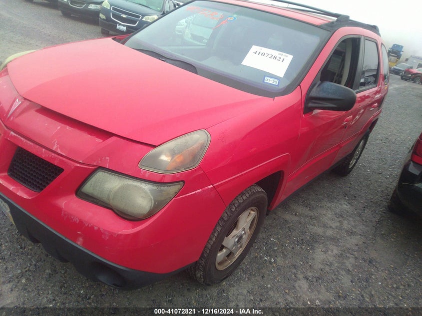 2002 Pontiac Aztek red suv gasoline 3G7DA03E42S596648 photo #3