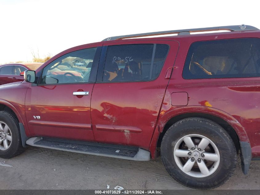 2009 Nissan Armada Se VIN: 5N1BA08D09N614281 Lot: 41073529