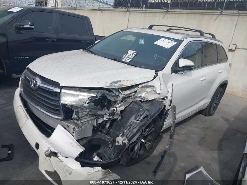 VIN 5TDKKRFH1GS176387 2016 Toyota Highlander, Xle V6 no.2