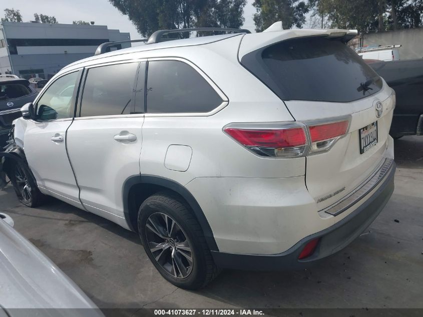 VIN 5TDKKRFH1GS176387 2016 Toyota Highlander, Xle V6 no.3