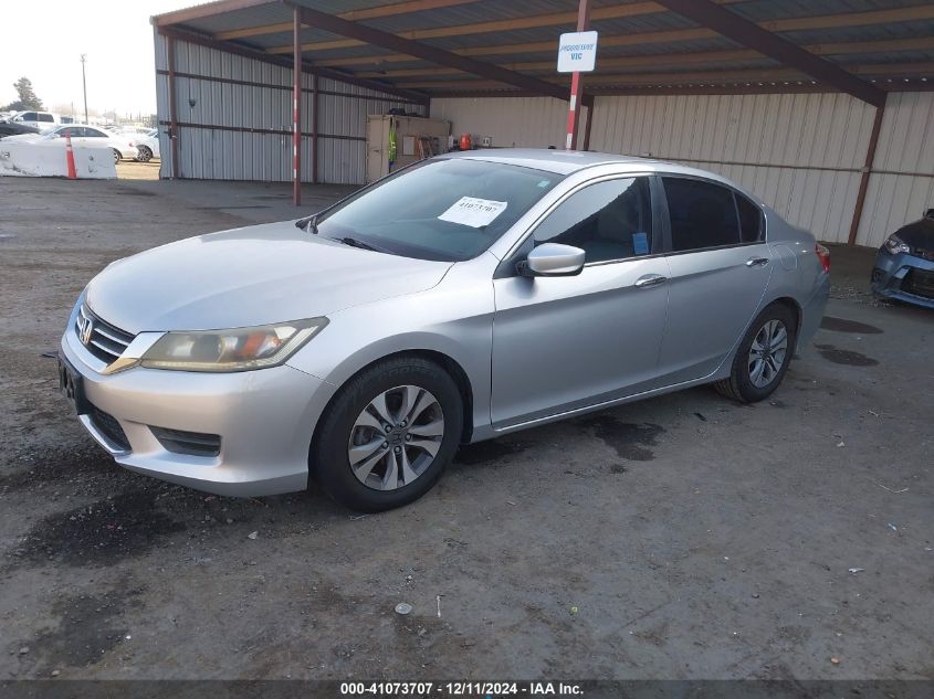 VIN 1HGCR2F38EA190276 2014 Honda Accord, LX no.2