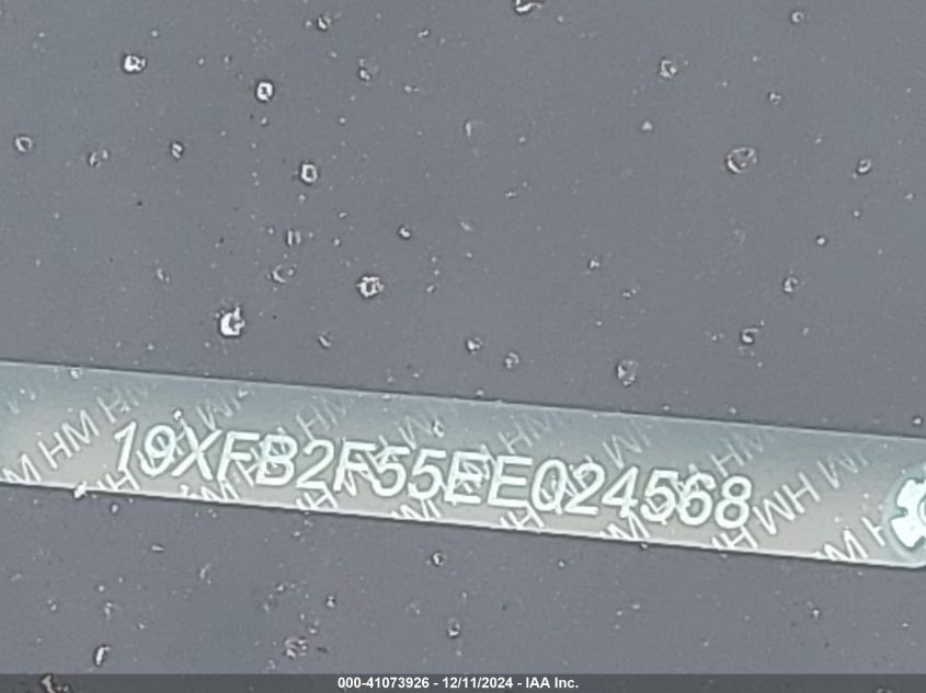 2014 Honda Civic Lx VIN: 19XFB2F55EE024568 Lot: 41073926